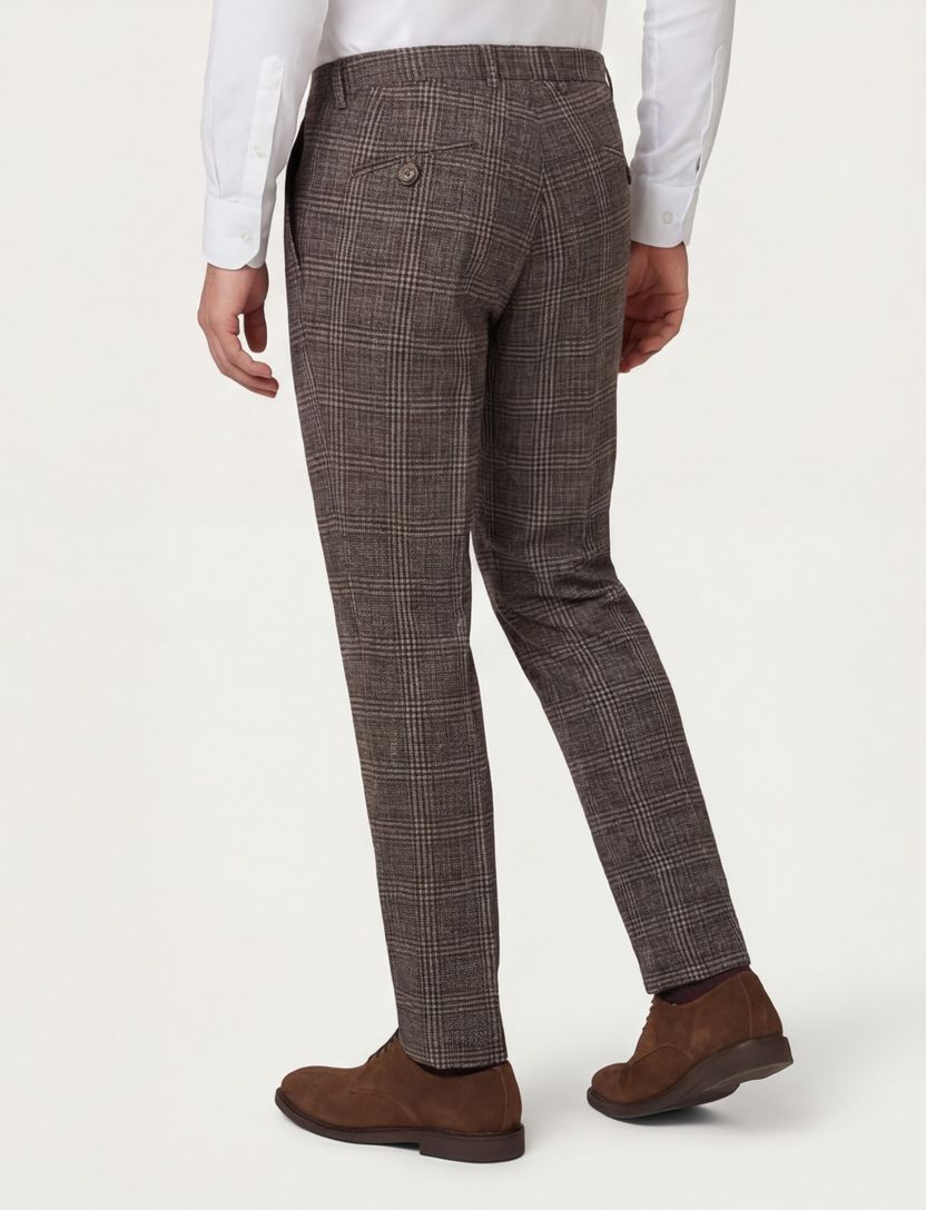 pantalon mix en match Blue industry bruin geruit