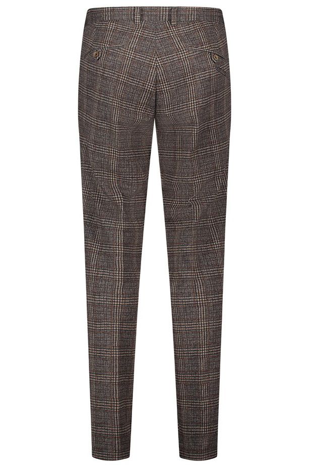 pantalon mix en match Blue industry bruin geruit