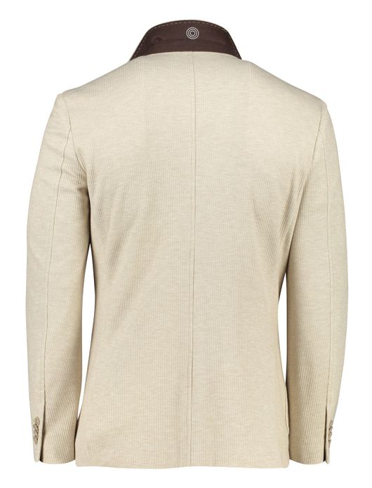 colbert Blue Industry corduroy, stretch slim fit beige effen