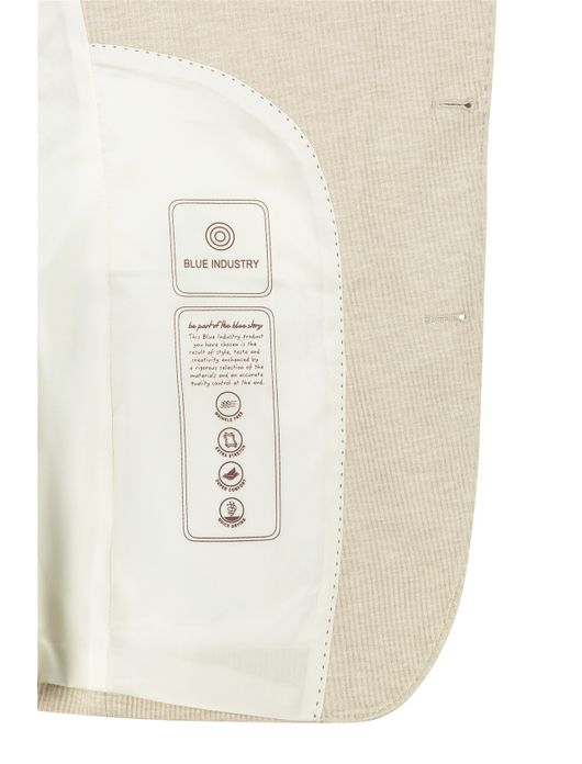 colbert Blue Industry corduroy, stretch slim fit beige effen