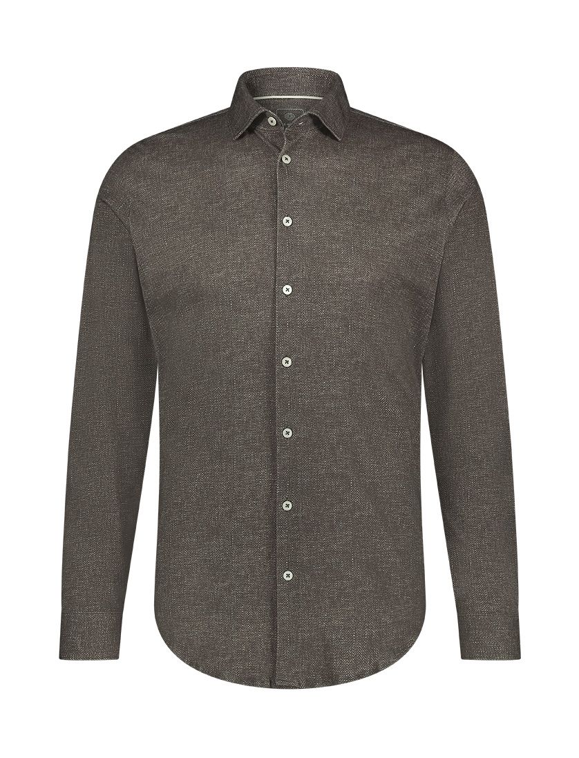 casual knitted overhemd Blue Industry bruin