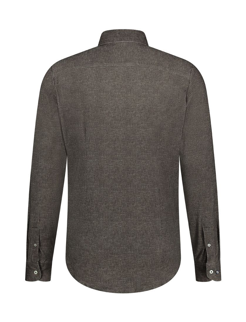 casual knitted overhemd Blue Industry bruin