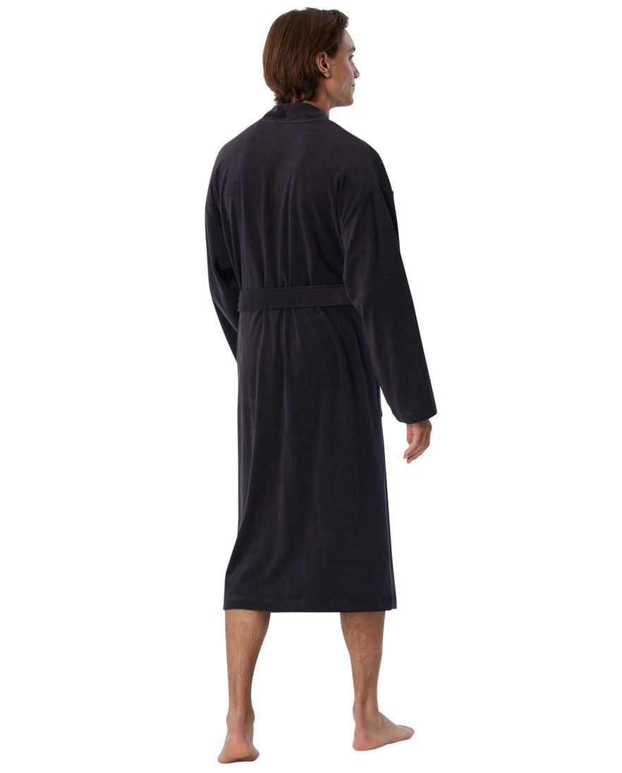 Schiesser badjas effen antraciet