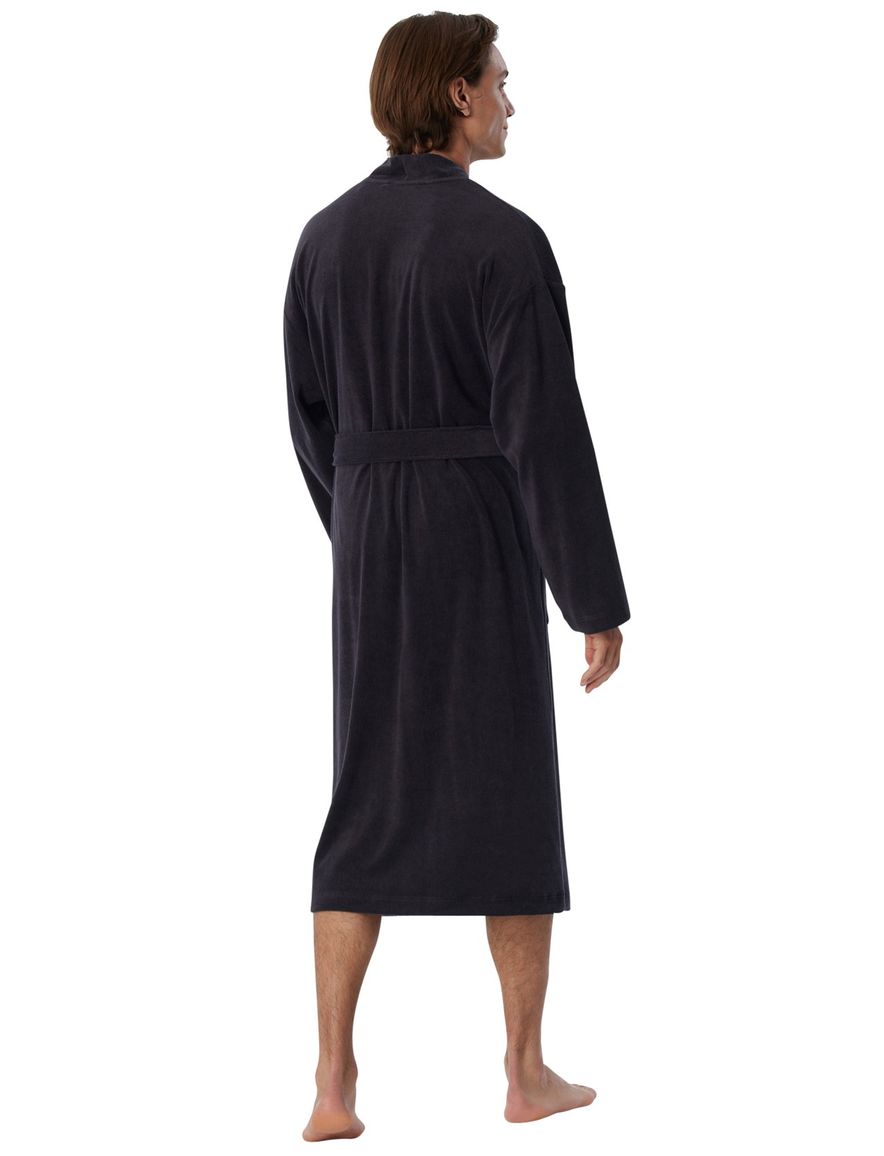 Schiesser badjas effen antraciet