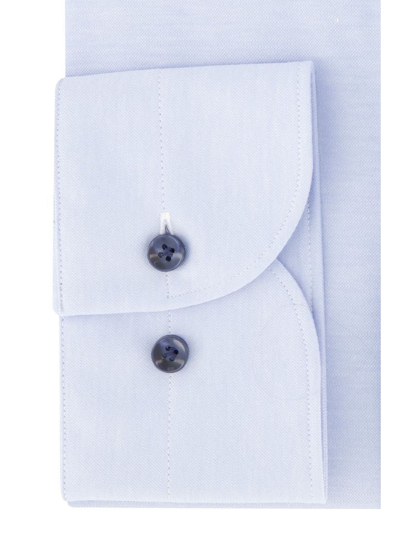 Overhemd Japanese knitted Profuomo lichtblauw katoen