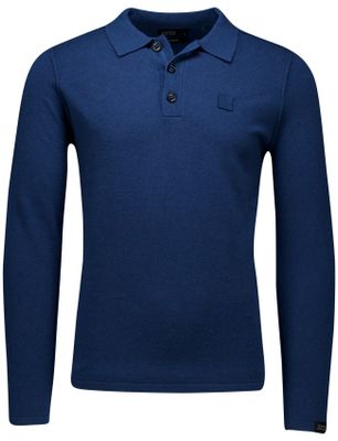Butcher of Blue Butcher of Blue polo lange mouw blauw