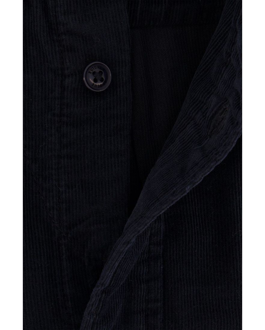 Butcher of Blue overhemd navy corduroy borstzak
