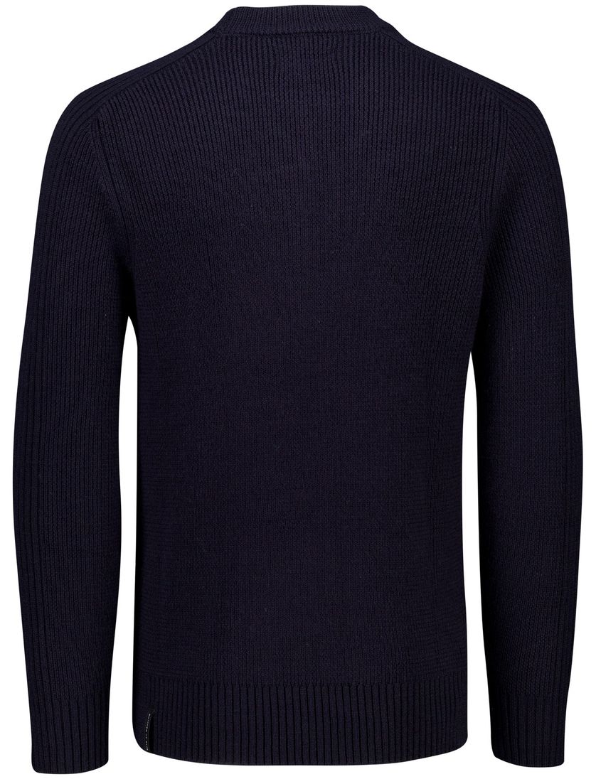 trui Butcher of Blue donkerblauw structuur