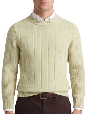 Butcher of Blue Butcher of Blue trui groen structuur wol