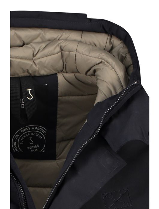 Butcher of Blue winterjas donkerblauw