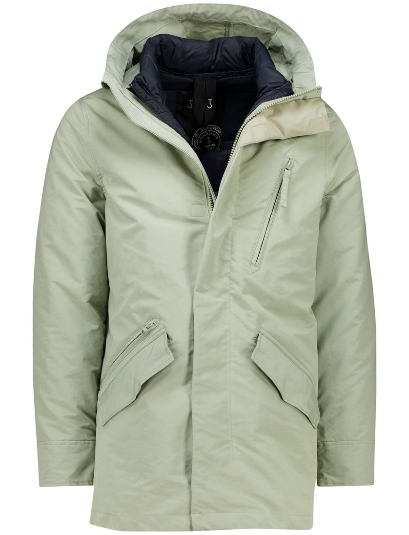 Butcher of Blue jack groen waterafstotend met capuchon