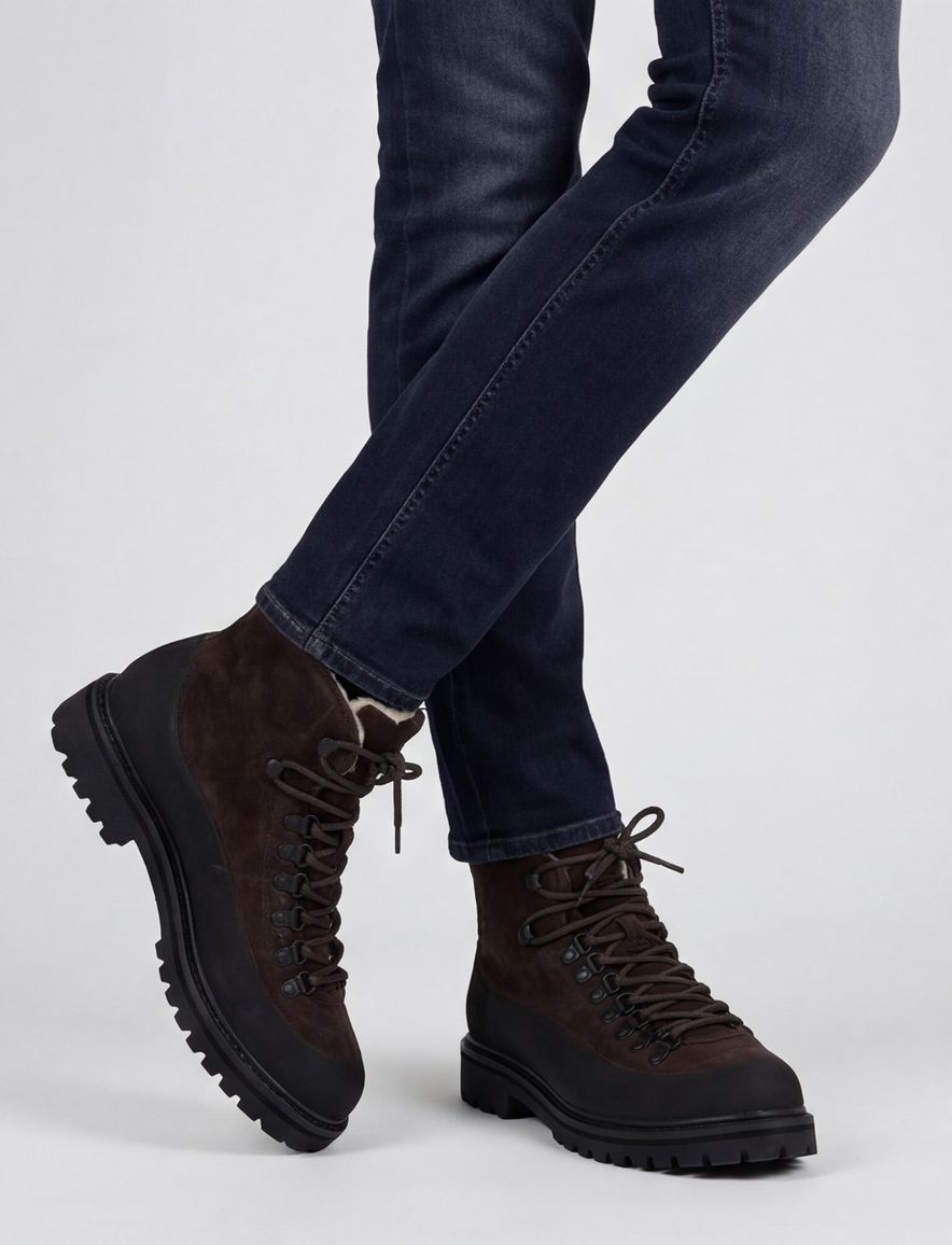 Hoge Blackstone schoenen bruin effen