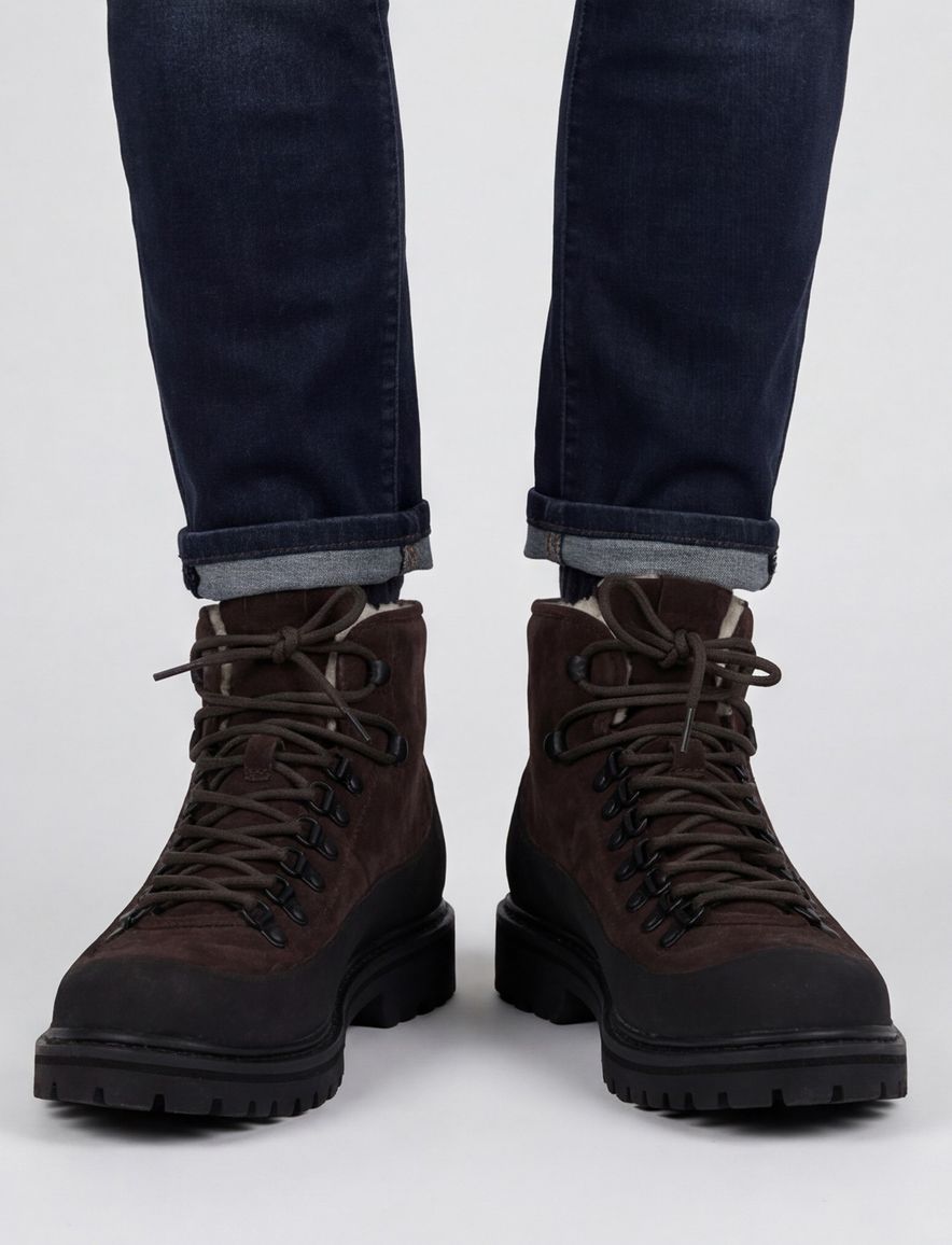 Hoge Blackstone schoenen bruin effen