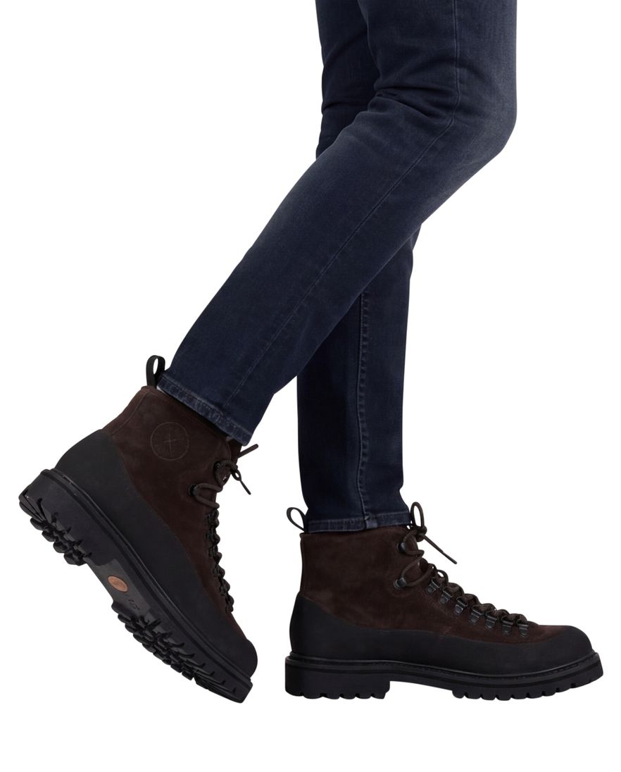Hoge Blackstone boots bruin effen leer