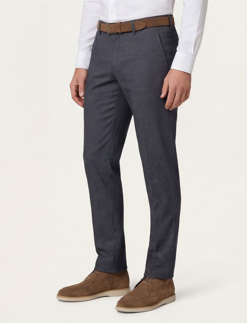 katoenen broek Brax donkerblauw