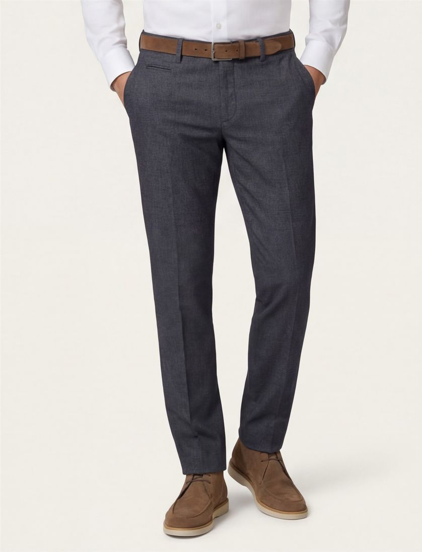 katoenen broek Brax donkerblauw