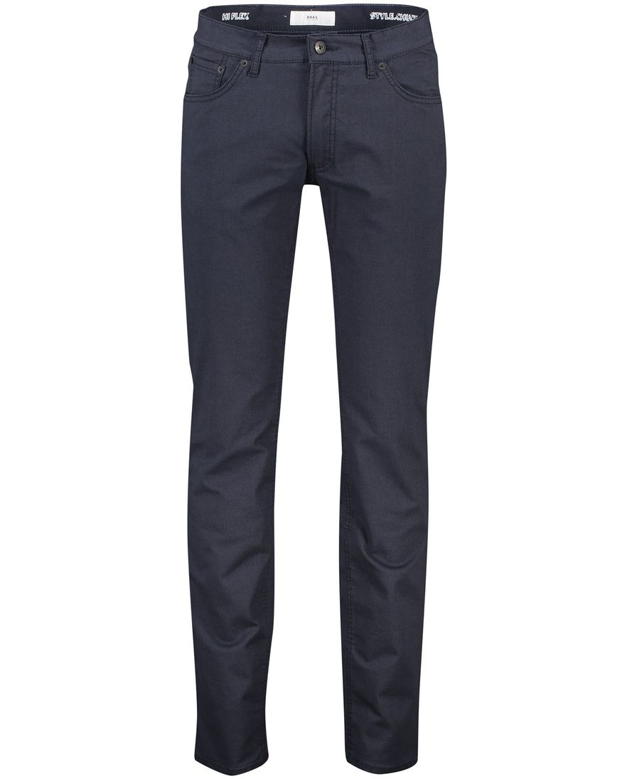 Brax broek Chuck donkerblauw effen normale fit