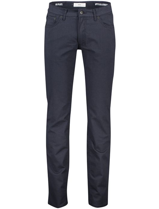 jeans Brax donkerblauw effen katoen, polyester, stretch Chuck