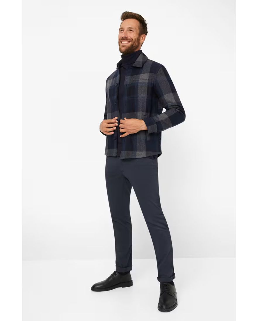 Brax broek Chuck donkerblauw effen normale fit