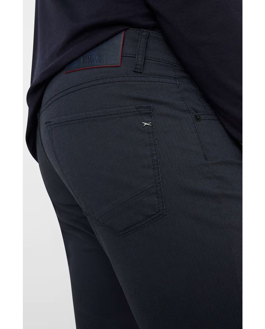 Brax broek Chuck donkerblauw effen normale fit