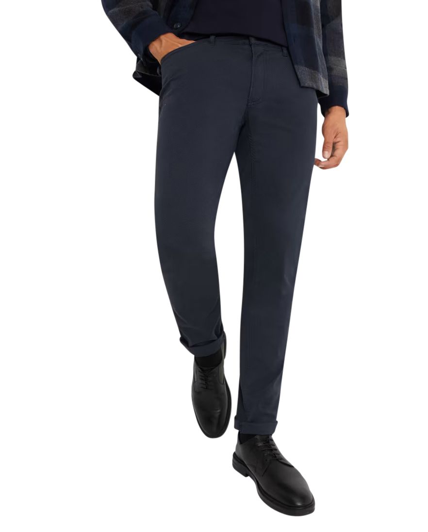 Brax broek Chuck donkerblauw effen normale fit