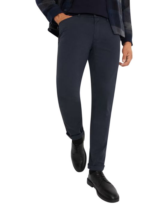 jeans Brax donkerblauw effen katoen, polyester, stretch Chuck