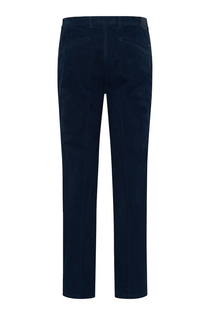 katoenen broek Brax effen donkerblauw normale fit