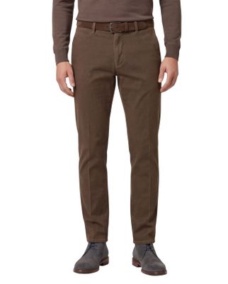 Brax Brax chino Silvio Slim Fit katoen bruin textuur