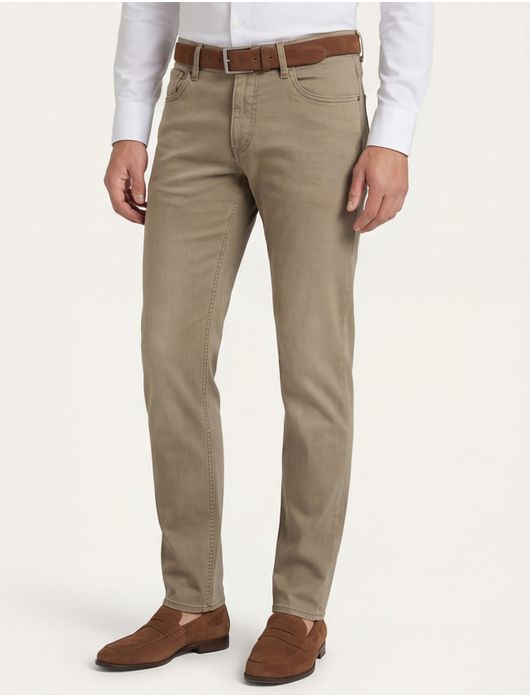 jeans Brax bruin effen katoen, stretch Chuck