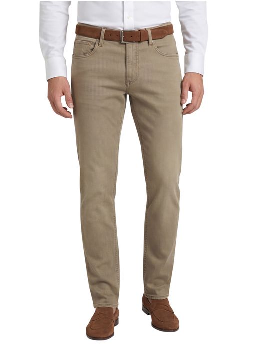 jeans Brax bruin effen katoen, stretch Chuck