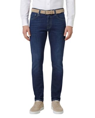 Tramarossa Tramarossa pantalon effen blauw katoen slim fit