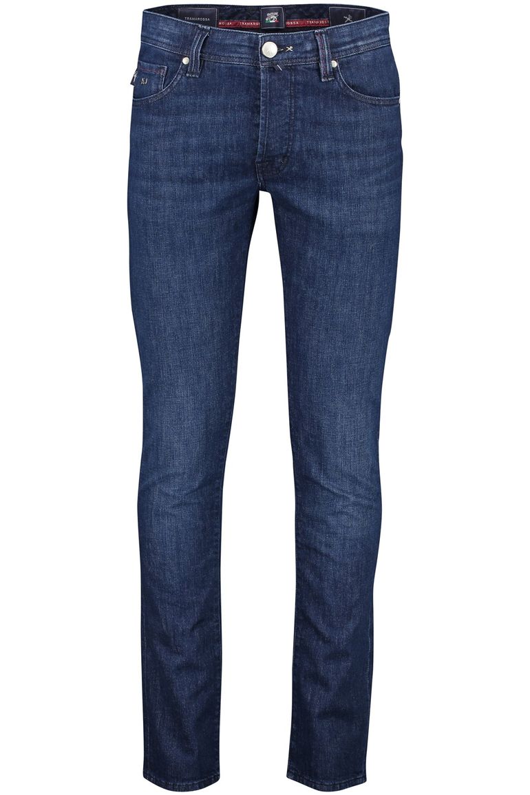 Tramarossa jeans Leonardo effen blauw katoen slim fit