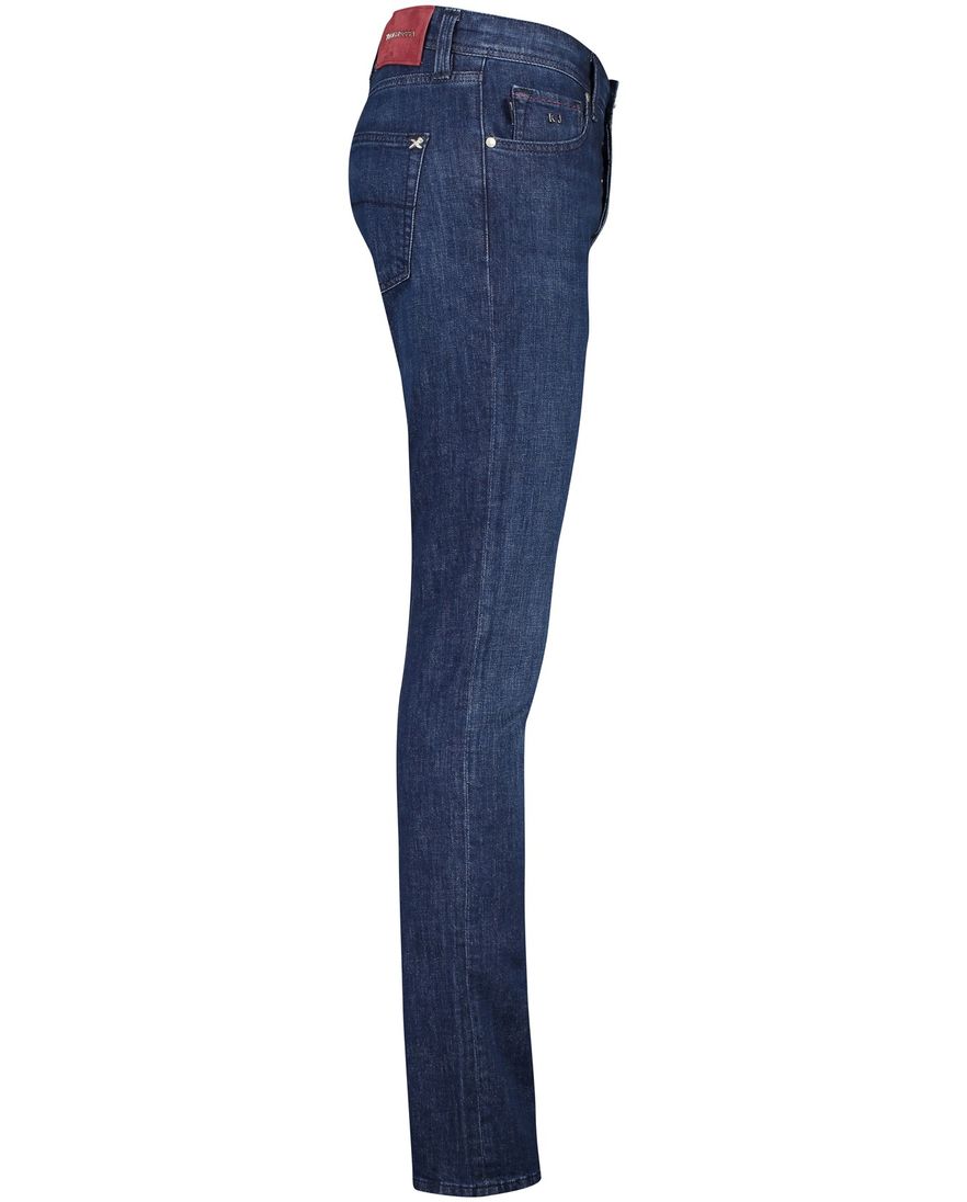 Tramarossa jeans Leonardo effen blauw katoen slim fit