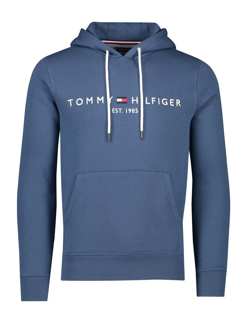 Tommy Hilfiger hoodie blauw katoen