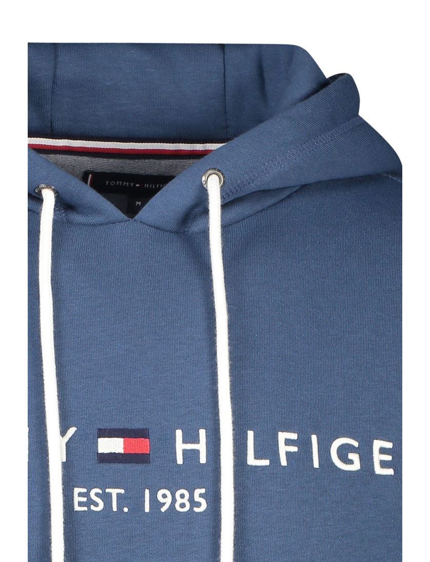 Tommy Hilfiger hoodie blauw katoen