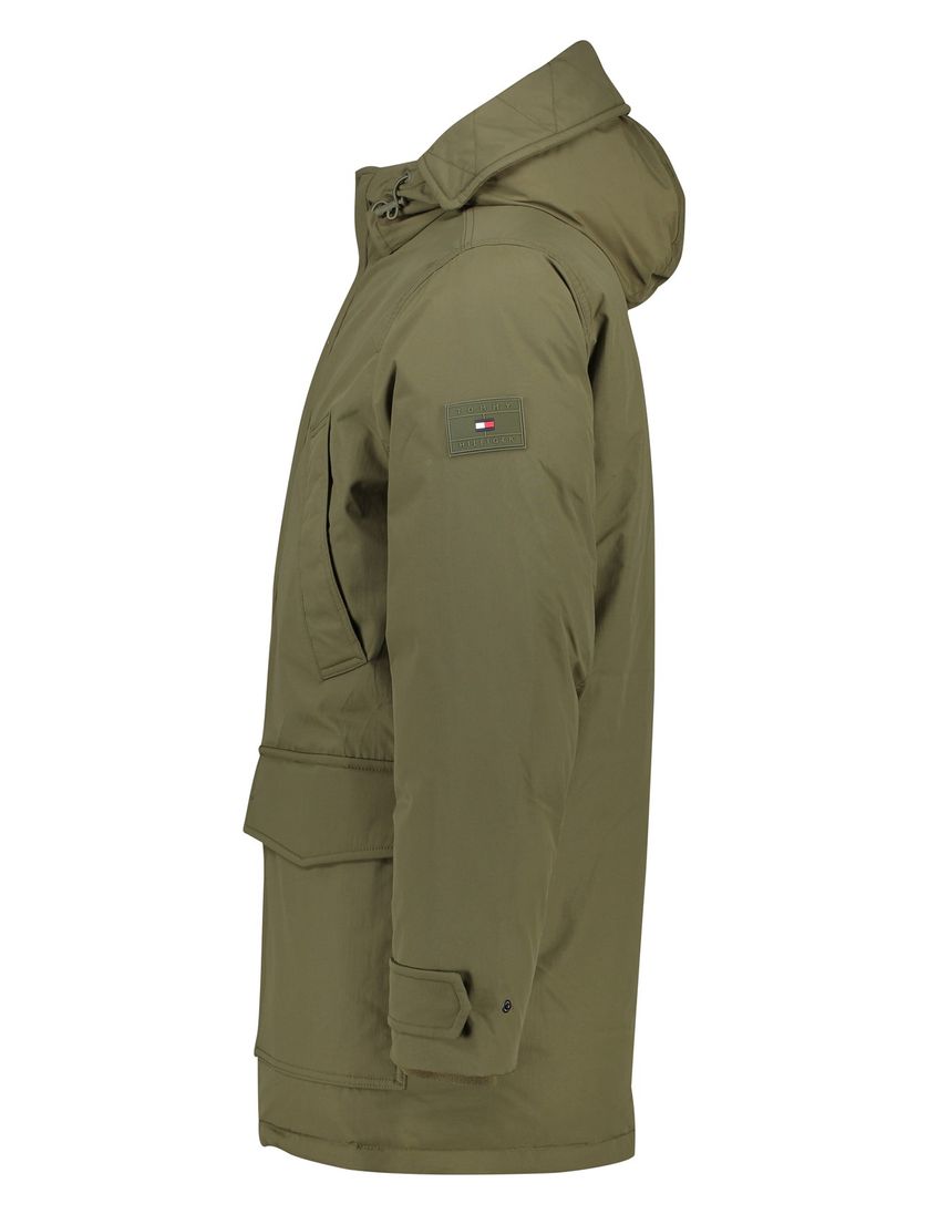 Normale Fit Tommy Hilfiger jas groen uni