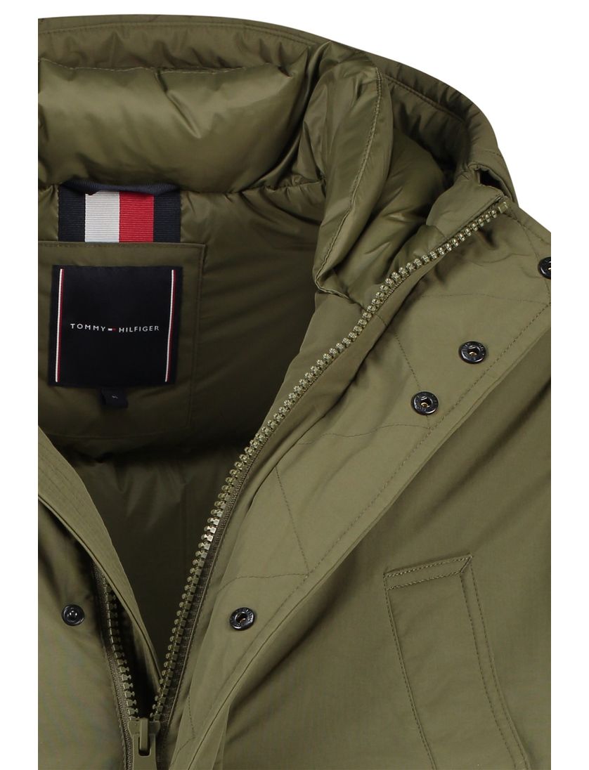 Normale Fit Tommy Hilfiger jas groen uni