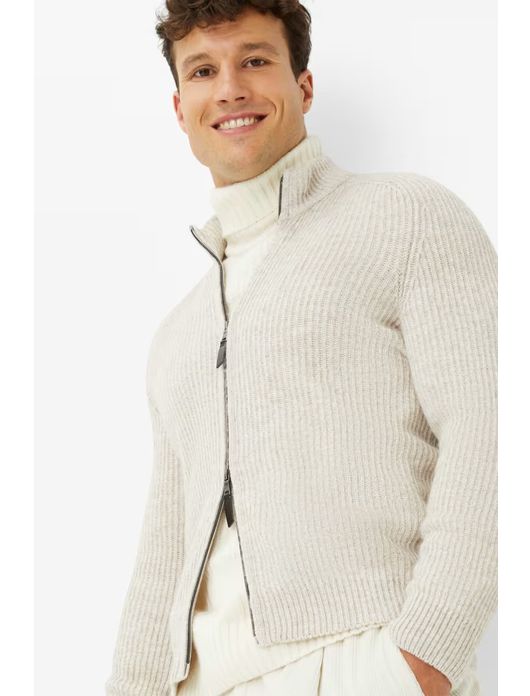 Brax vest gebreid beige