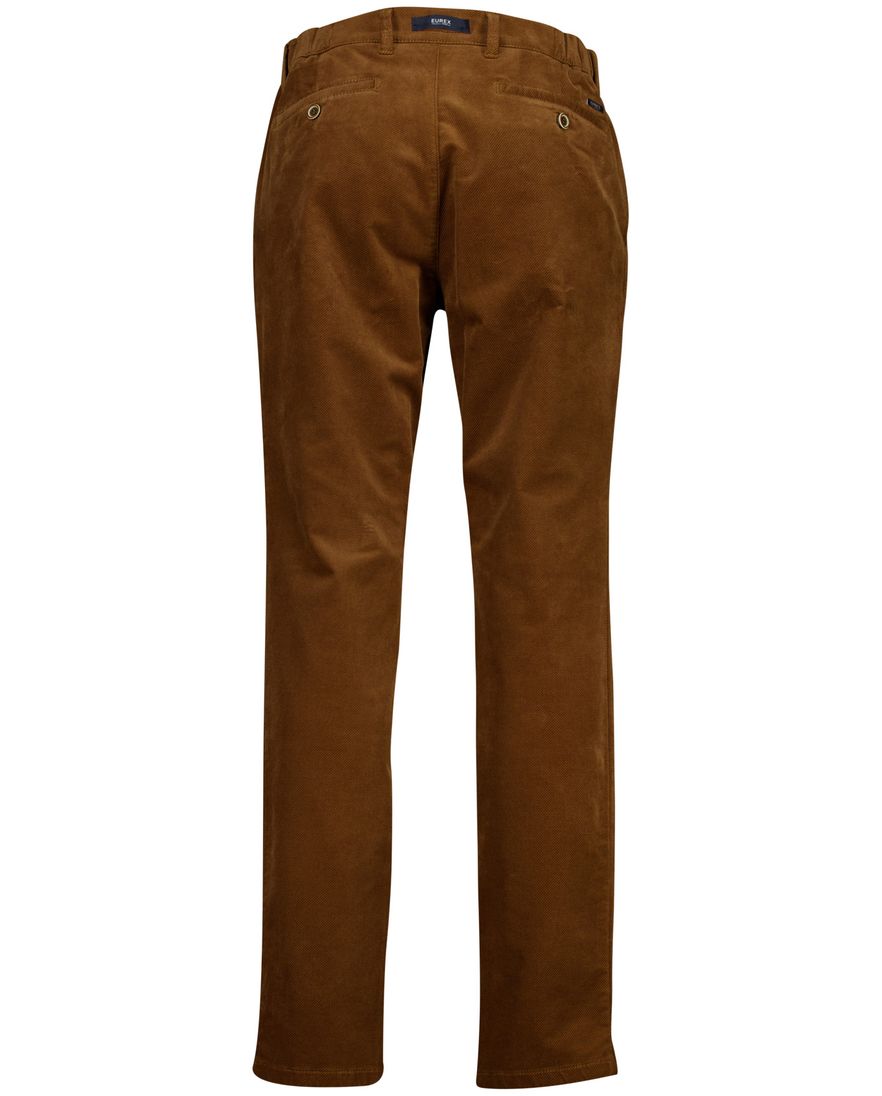 Eurex Pantalon bruin regular fit katoen