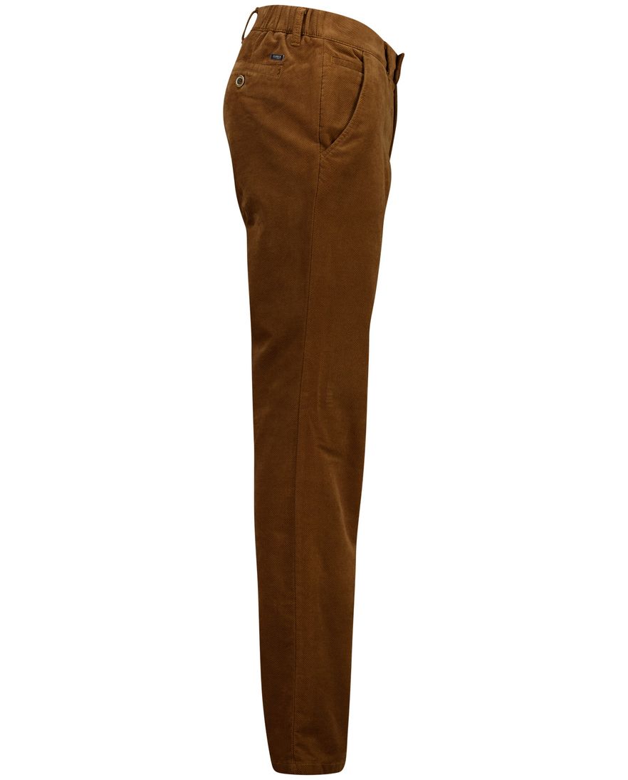 Eurex Pantalon bruin regular fit katoen