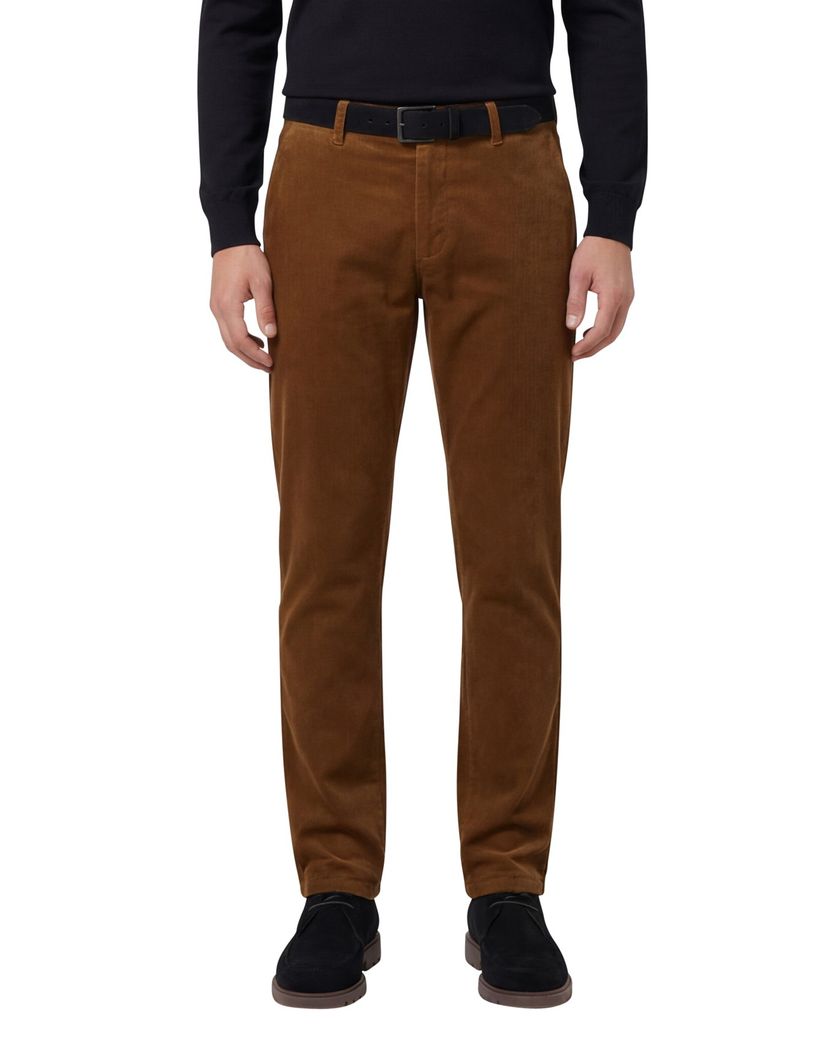 Eurex Pantalon bruin regular fit katoen