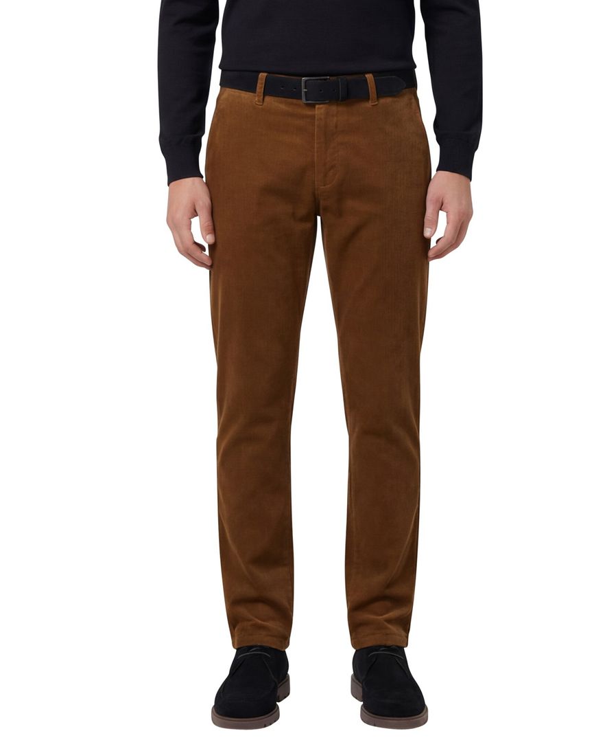 Eurex Pantalon bruin regular fit katoen