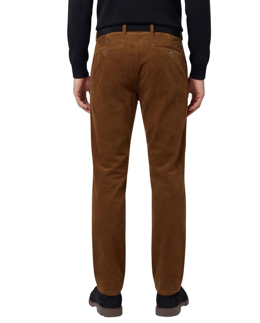 Eurex Pantalon bruin regular fit katoen