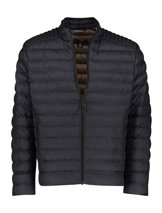 tussenjas Brax donkerblauw normale fit polyester effen rits