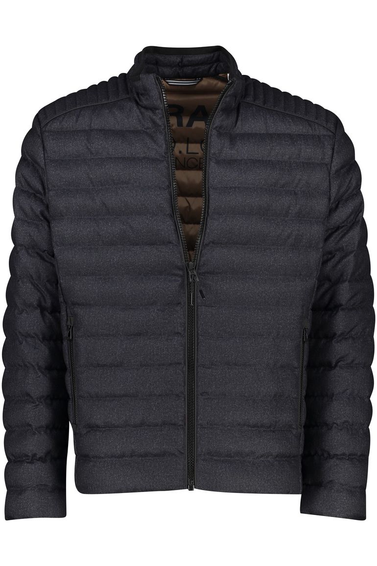 tussenjas Brax donkerblauw normale fit polyester effen rits