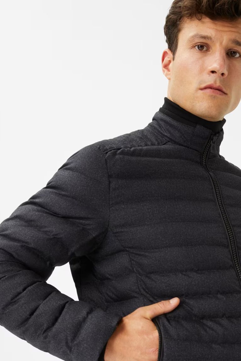 tussenjas Brax donkerblauw normale fit polyester effen rits