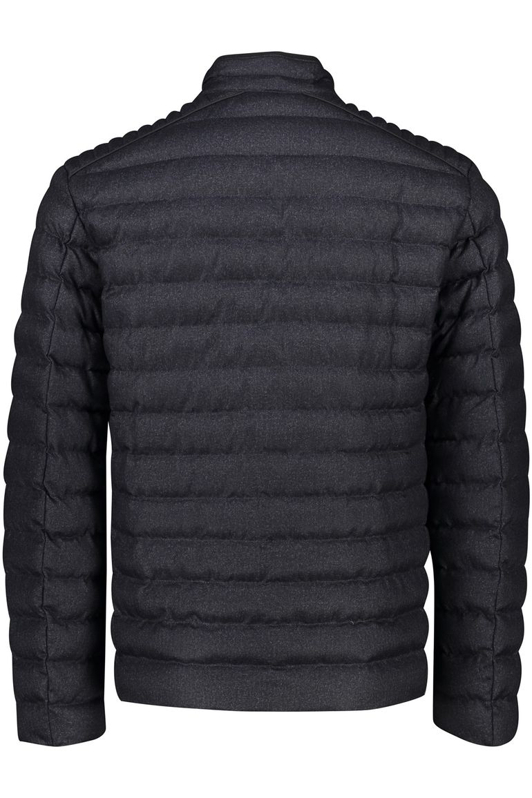 tussenjas Brax donkerblauw normale fit polyester effen rits