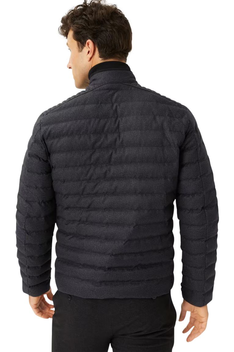 tussenjas Brax donkerblauw normale fit polyester effen rits