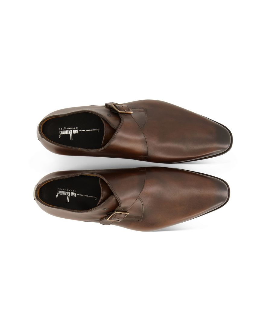 Van Bommel nette schoenen Raffa bruin effen leer