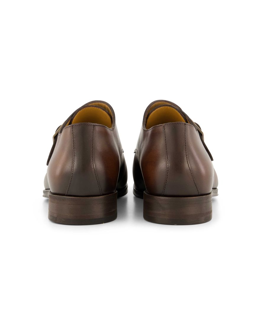 Van Bommel nette schoenen Raffa bruin effen leer